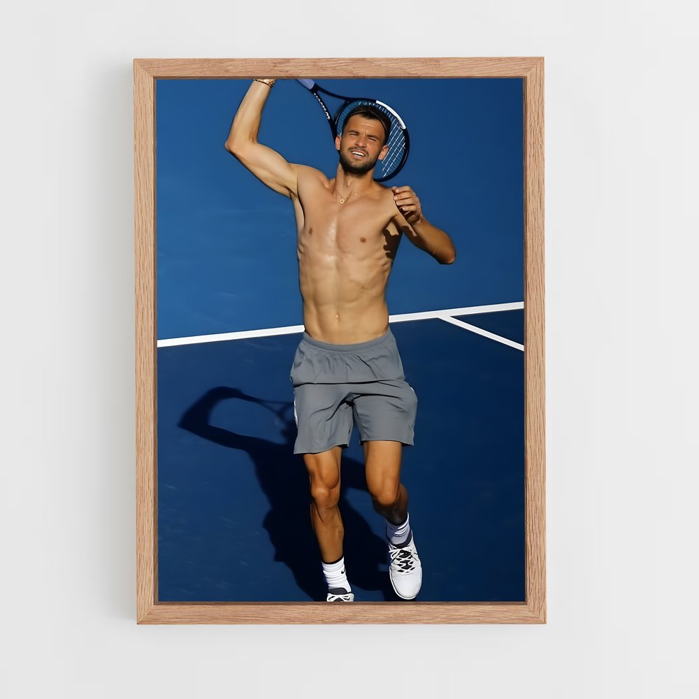 Poster Grigor dimitrov frapper – affiche Tennis (vue 4)